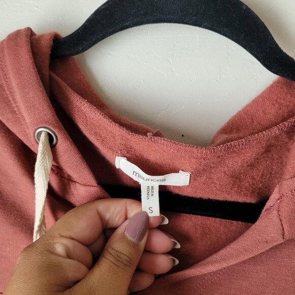 Maurices Stripe Hooded Sweatshirt Dress - Picture 7 of 10